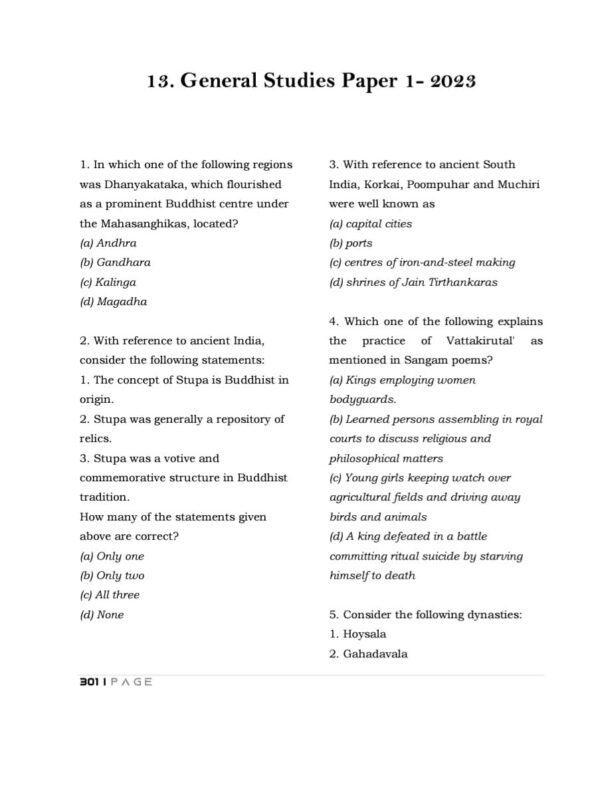 UPSC 14 Previous Years General Studies Preliminary Original Questions (2011-2024) - Image 3