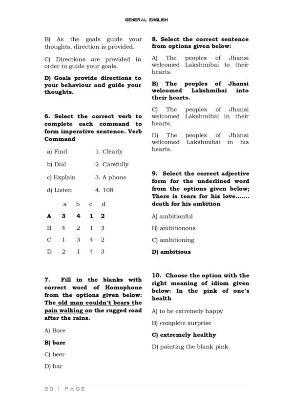 TNPSC Previous Years General English Questions - Image 6
