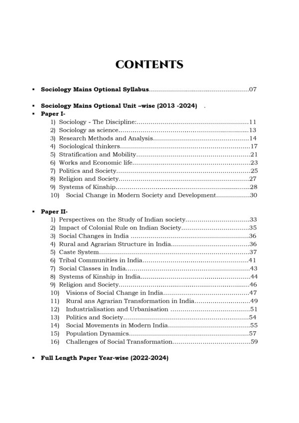 UPSC 12 PREVIOUS YEARS OPTIONAL MAINS PAPER 2013-2024: Sociology - Image 2