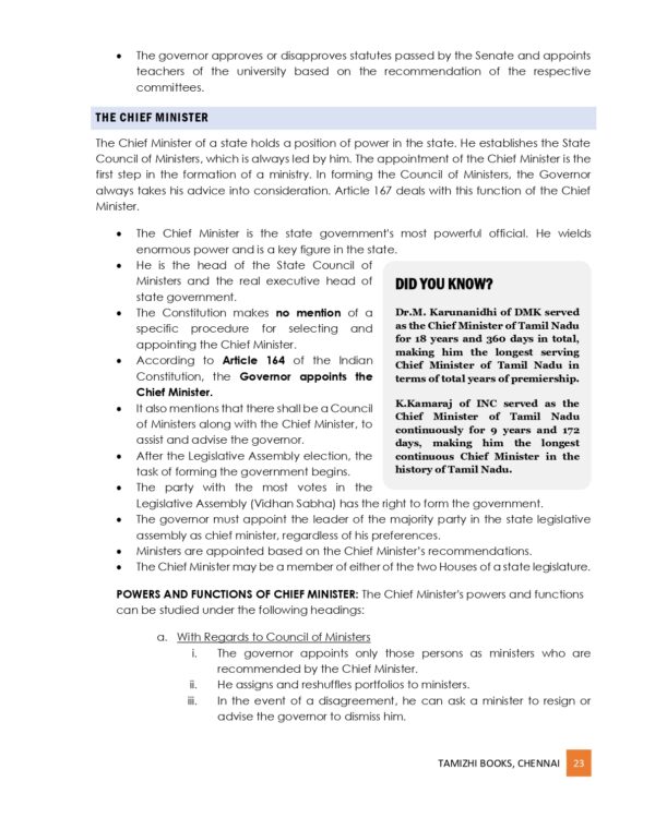 Administration and Governance of States with Specific Reference to Tamil Nadu - Image 11