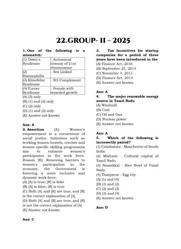 TNPSC Exam Wise Economy Previous Year Questions- 2nd Edition