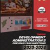 3_Front COVER_DEV AD Development Administration Topic Wise Previous Years Questions
