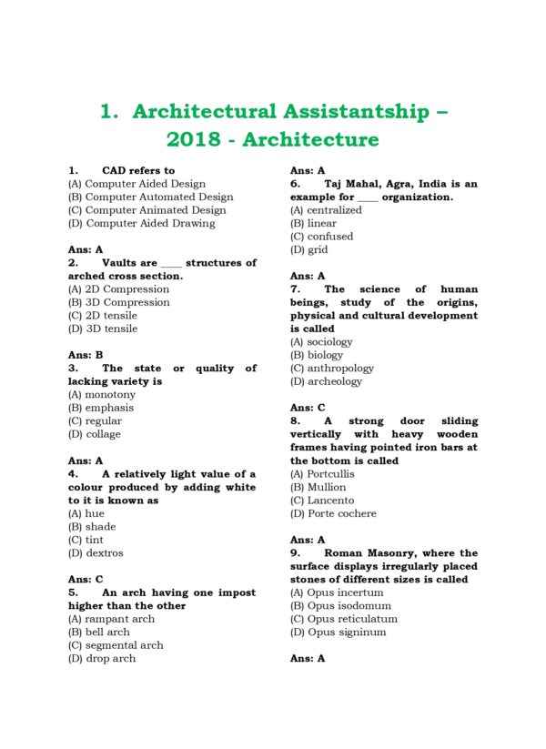 CTSE-Archi PYQB 2012-2025 EM-18_page-0001 TNPSC Combined Technical Services Examinations: Architecture Previous Year Questions (2012–2025)