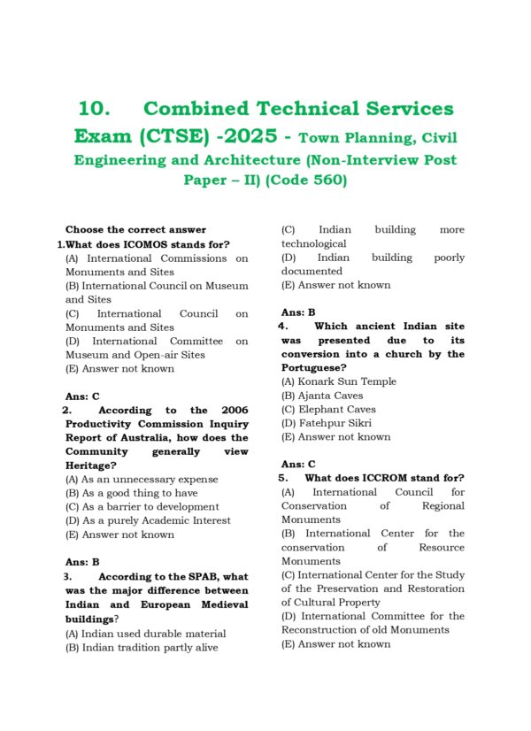 CTSE-Town Planing PYQB 2012-2025 EM-253_page-0001 TNPSC: Combined Technical Services Examination -Town and Country Planning Previous Years Questions