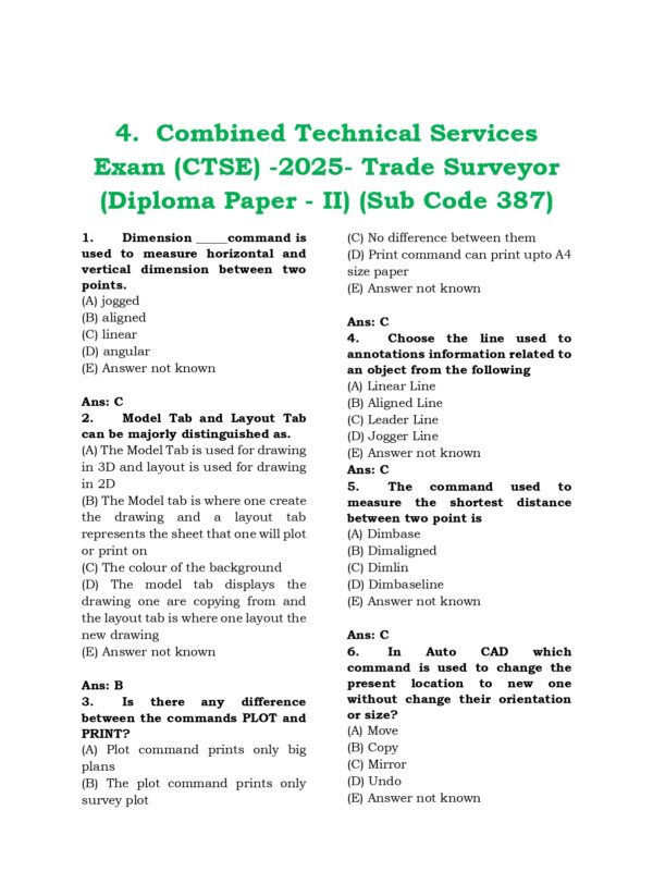 CTSE- Trade Surveyor PYQB 2012-2025 EM-108_page-0001 TNPSC: Combined Technical Services Examination - Trade Surveyor Previous Years Questions