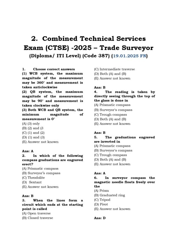 CTSE- Trade Surveyor PYQB 2012-2025 EM-53_page-0001 TNPSC: Combined Technical Services Examination - Trade Surveyor Previous Years Questions