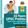 TW Front 16 Topic Wise General Studies UPSC Preliminary Previous Years Questions Bank (2011-2026)